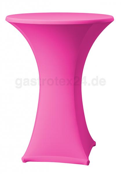 Stretch-Stehtischhusse Samba D1 80-85 cm rund pink